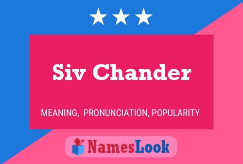 Siv Chander Name Poster