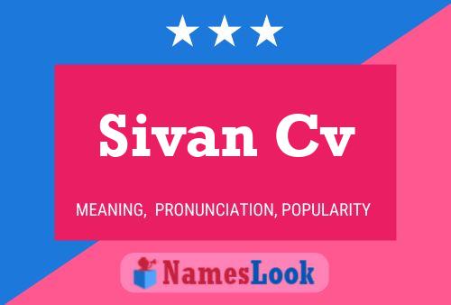 Sivan Cv Name Poster