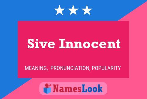 Sive Innocent Name Poster