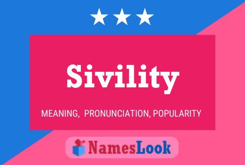 Sivility Name Poster