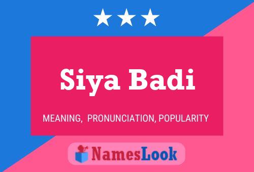 Siya Badi Name Poster