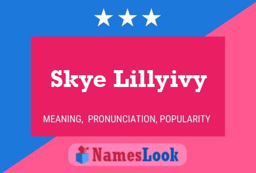 Skye Lillyivy Name Poster