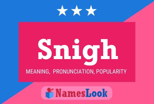 Snigh Name Poster