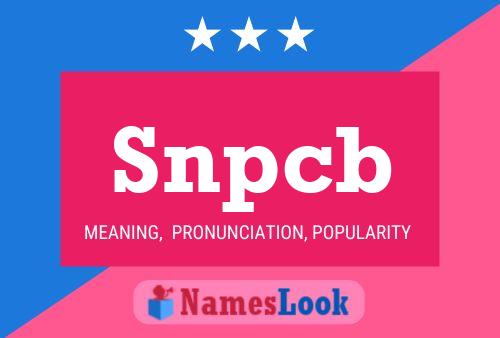 Snpcb Name Poster