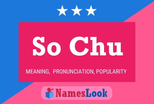 So Chu Name Poster