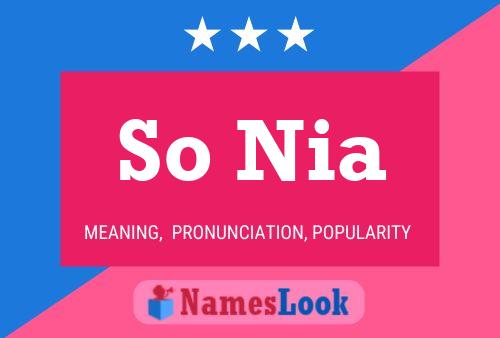 So Nia Name Poster