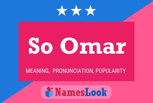 So Omar Name Poster