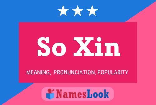 So Xin Name Poster