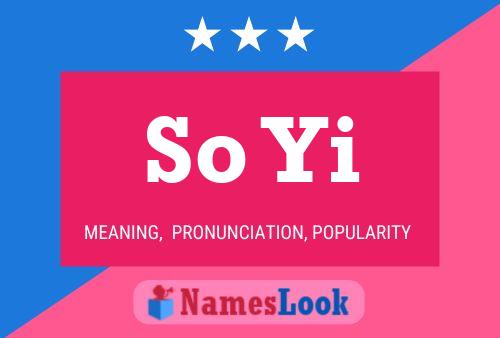 So Yi Name Poster