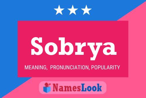 Sobrya Name Poster