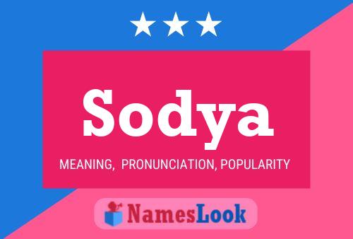 Sodya Name Poster