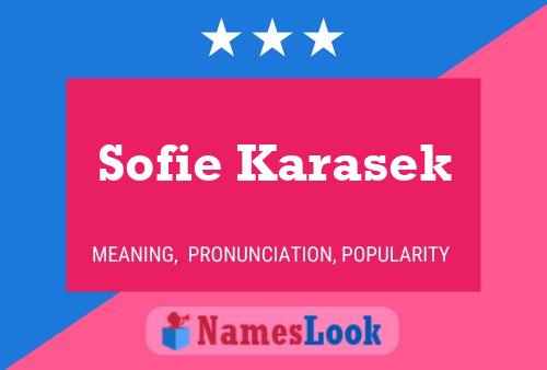 Sofie Karasek Name Poster