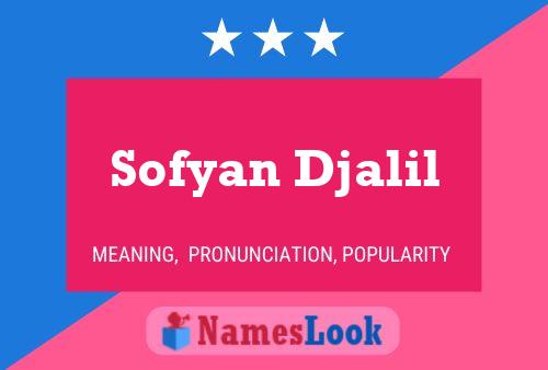 Sofyan Djalil Name Poster