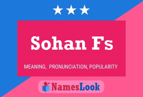 Sohan Fs Name Poster