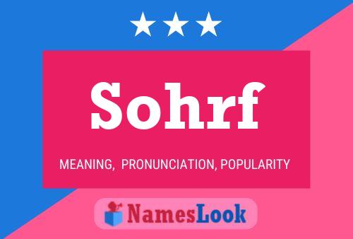 Sohrf Name Poster