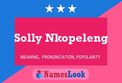 Solly Nkopeleng Name Poster