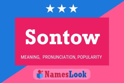 Sontow Name Poster