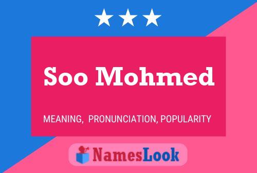 Soo Mohmed Name Poster