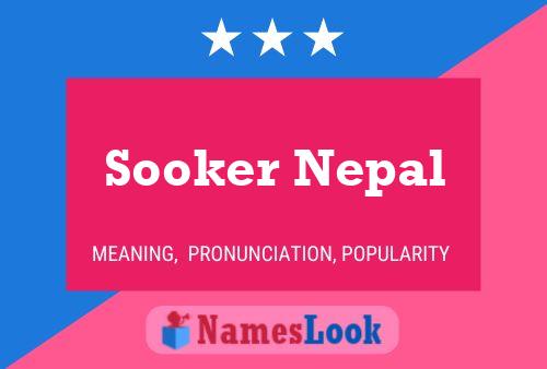 Sooker Nepal Name Poster