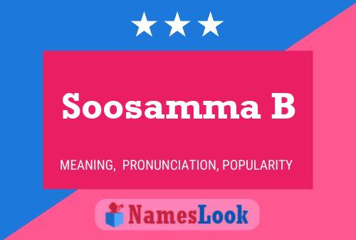 Soosamma B Name Poster