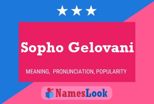 Sopho Gelovani Name Poster