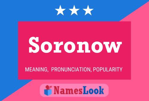 Soronow Name Poster