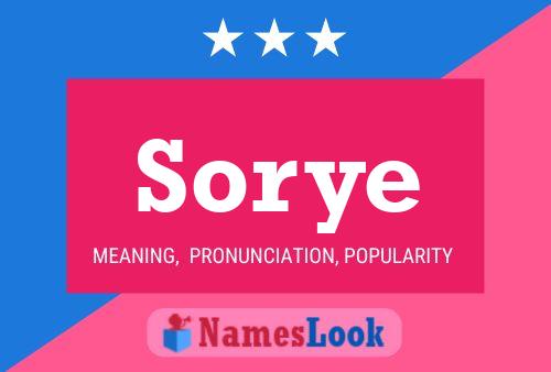 Sorye Name Poster