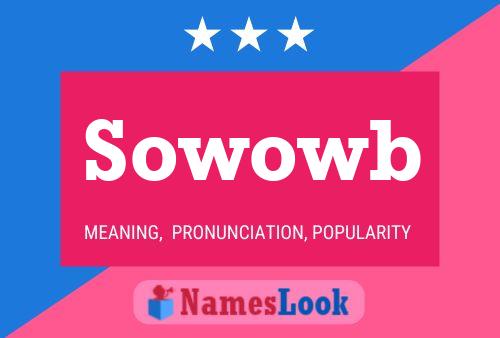 Sowowb Name Poster