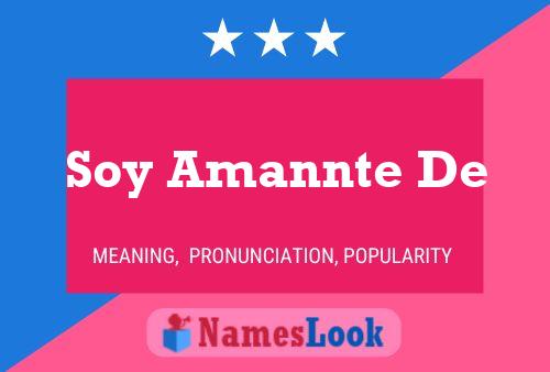 Soy Amannte De Name Poster