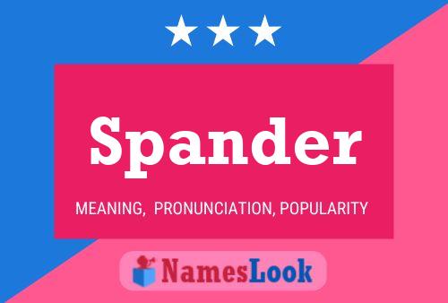 Spander Name Poster