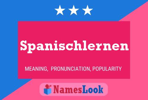 Spanischlernen Name Poster