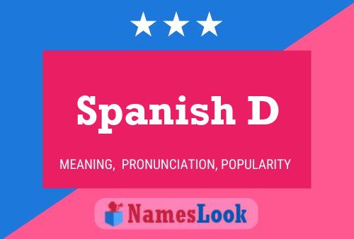 Spanish D Name Poster