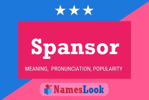 Spansor Name Poster