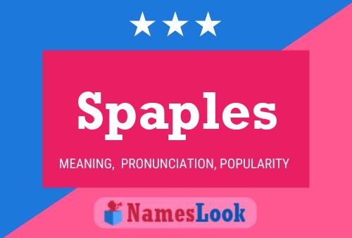 Spaples Name Poster