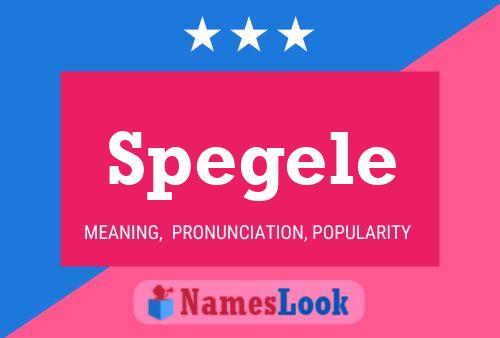 Spegele Name Poster