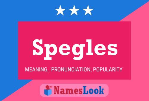 Spegles Name Poster