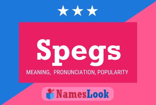 Spegs Name Poster