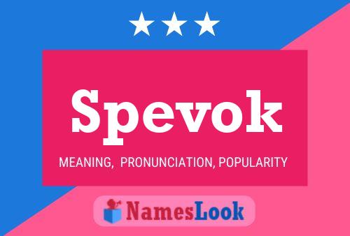 Spevok Name Poster