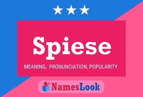 Spiese Name Poster