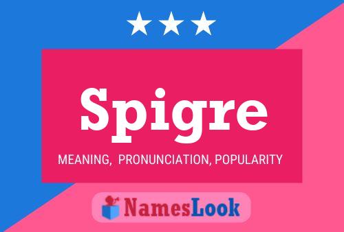 Spigre Name Poster