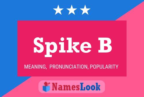 Spike B Name Poster