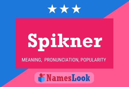 Spikner Name Poster