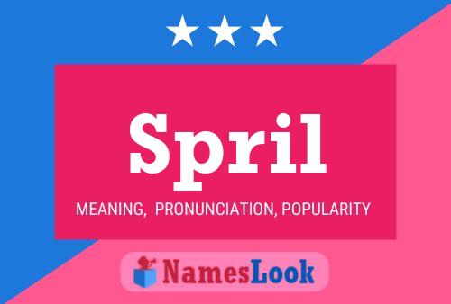 Spril Name Poster