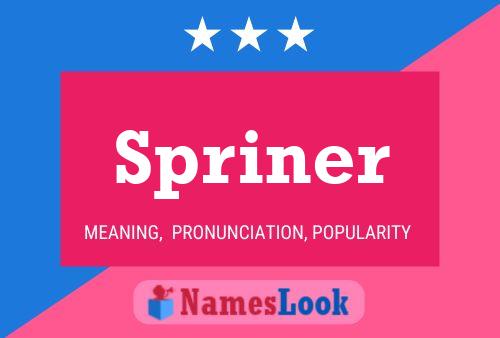 Spriner Name Poster