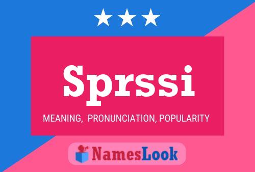 Sprssi Name Poster