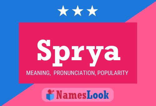 Sprya Name Poster