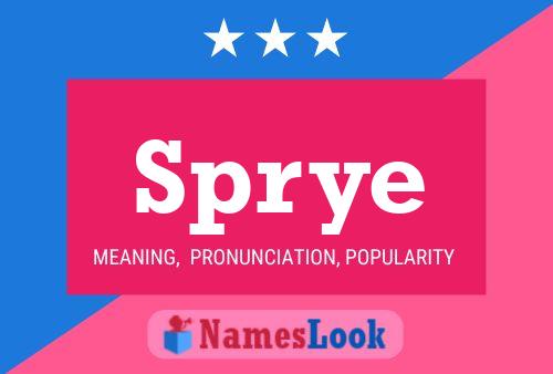 Sprye Name Poster