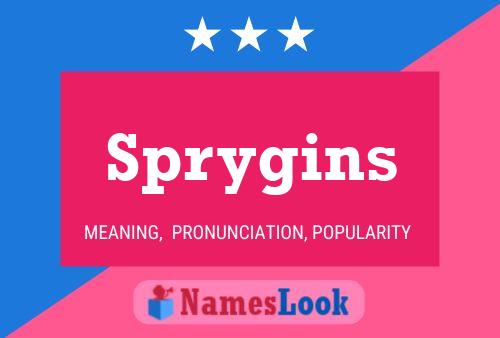 Sprygins Name Poster