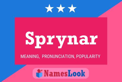 Sprynar Name Poster