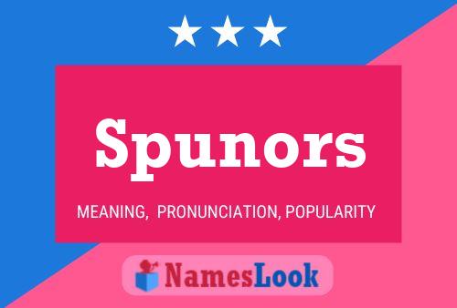 Spunors Name Poster